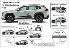 Rider Ochranné lišty bočných dverí, Toyota Rav4 V, 2018-