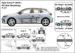 Rider Ochranné lišty bočných dverí, Opel Corsa F, 2019- ,