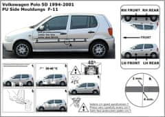 Rider Ochranné lišty bočných dverí, VW Polo, 6N, 1994-2001