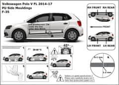 Rider Ochranné lišty bočných dverí, VW Polo V, 6C, 2015-2017
