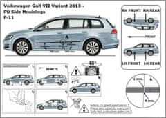 Rider Ochranné lišty bočných dverí, VW Golf VII, 2012-2019, Combi