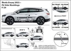 Rider Ochranné lišty bočných dverí, Škoda Enyaq, 2021-