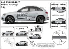 Rider Ochranné lišty bočných dverí, Audi Q5, 2008-2017