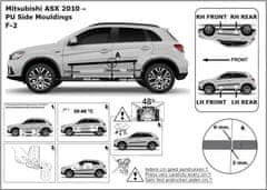 Rider Ochranné lišty bočných dverí, Mitsubishi ASX, 2010- ,