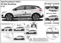 Rider Ochranné lišty bočných dverí, Opel Grandland X, 2017-