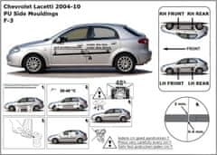 Rider Ochranné lišty bočných dverí, Chevrolet Lacetti, 2003-2010