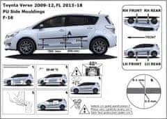 Rider Ochranné lišty bočných dverí, Toyota Verso, 2013-2019