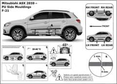 Rider Ochranné lišty bočných dverí, Mitsubishi ASX, 2010-2012