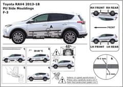 Rider Ochranné lišty bočných dverí, Toyota RAV4 IV, 2013-2018