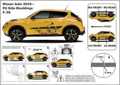 Rider Ochranné lišty bočných dverí, Nissan Juke, 2010-2019