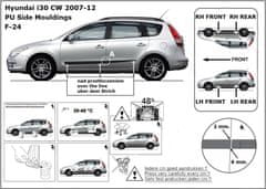 Rider Ochranné lišty bočných dverí, Hyundai i30, 2007-2012, Combi