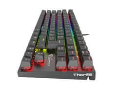 Genesis herná mechanická klávesnica THOR 300/RGB/Outemu Red/Drôtová USB/SK-SK layout/Čierna