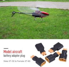 YUNIQUE GREEN-CLEAN 5ks RC Drone Zástrčkový adaptér Zástrčka Prevodník Batéria XT30 až XT60 (XT30 Female to XT60 Plug)