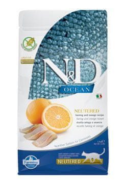 OCEAN CAT NEUTERED Adult Herring & Orange 1,5kg