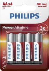 Philips Batéria LR6P4B/10 Power Alkalická AA 4ks