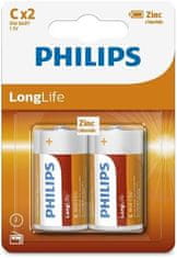 Philips Batéria R14L2B/10 LongLife C 2ks