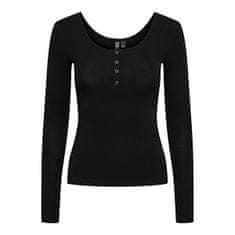 Pieces Dámske tričko PCKITTE Slim Fit 17101437 Black (Veľkosť L)