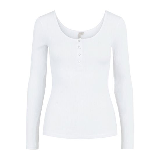 Pieces Dámske tričko PCKITTE Slim Fit 17101437 Bright White