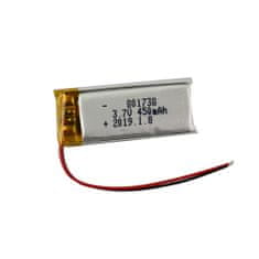 YUNIQUE GREEN-CLEAN 1-dielna nabíjateľná Lipo batéria 801738 (3,7V, 450mAh Lipo) pre prenosný telefón Video MP3 MP4 LED svetlo GPS