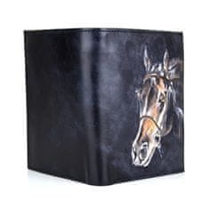 VegaLM Ručne maľovaná kožená peňaženka 8560 s motívom Koňa