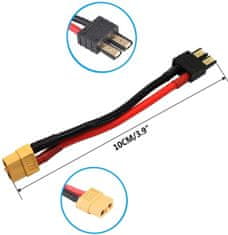 YUNIQUE GREEN-CLEAN 2ks 12AWG s konektorom Female XT60 Adaptér Silikónový kábel kompatibilný s nabíjačkou Traxxas RC LiPO NiMH ESC, 10CM