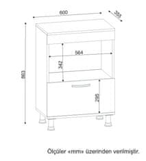 ASIR GROUP ASIR Kuchynská skrinka MERKUR biela