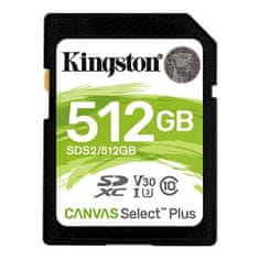 Kingston Canvas Select Plus U3/SDXC/512GB/UHS-I U3/Class 10