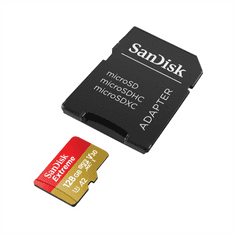 SanDisk Extreme microSDXC 128GB + SD adaptér 190MB/s a 90MB/s A2 C10 V30 UHS-I U3