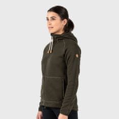 Fjällräven Övik Fleece Hoodie W, tmavo zelená, xs