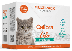 Calibra Cat Life pouch Sterilised Multipack 12×85 g