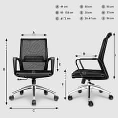 Tresko Kancelárska ergonomická stolička BS203 Čierna