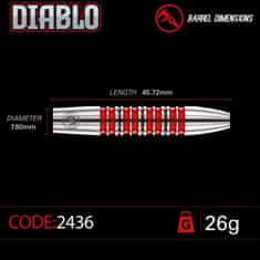 Winmau Šípky Steel Diablo - Torpedo - 26g