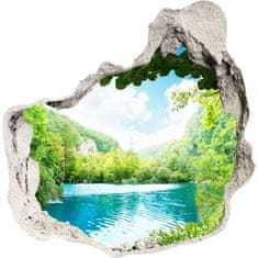 Wallmuralia.sk Diera 3D fototapety nálepka Vodopád v lese 125x125 cm