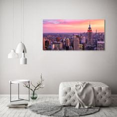 Wallmuralia.sk Foto obraz akryl do obývačky New York západ 125x50 cm 2 prívesky