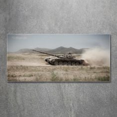 Wallmuralia.sk Foto obraz akryl do obývačky Tank na púšti 120x60 cm 2 prívesky