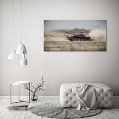 Wallmuralia.sk Foto obraz akryl do obývačky Tank na púšti 120x60 cm 2 prívesky