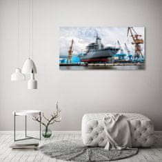 Wallmuralia.sk Foto obraz akryl do obývačky Dok loď 120x60 cm 2 prívesky