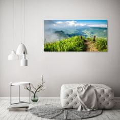 Wallmuralia.sk Foto obraz akryl do obývačky Chodník na vrchole 125x50 cm 2 prívesky
