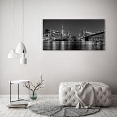 Wallmuralia.sk Foto obraz akryl do obývačky Manhattan noc 125x50 cm 2 prívesky