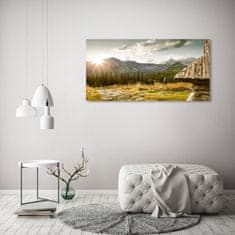 Wallmuralia.sk Foto obraz akryl do obývačky Dom v horách 100x50 cm 2 prívesky