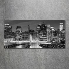 Wallmuralia.sk Foto obraz akrylový Manhattan noc 100x50 cm 2 prívesky