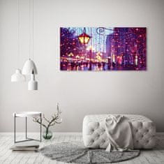 Wallmuralia.sk Foto obraz akryl do obývačky Svetlá v meste 125x50 cm 2 prívesky