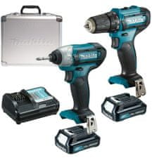 Makita CLX224X aku sada DF333DZ+TD110DZ+2xaku+kufor Li-ion CXT 12V