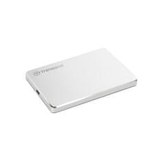 Transcend 2TB StoreJet 25C3S, 2.5", USB-C (3.1 Gen 1) Štýlový externý hard disk, ultra-tenký, strieborný