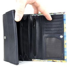 VegaLM Dámska ručne maľovaná kožená peňaženka 8542 s motívom Toskánsko