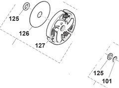 Makita ND / DOLMAR Spojka kpl. PS-2, PS-3, DCS34, DCS4610, 036180210 (62d)