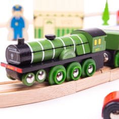 Bigjigs Toys Bigjigs Rail Drevená vláčikodráha Flying scotsman