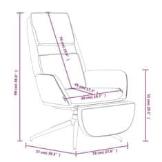 Vidaxl Relaxačné kreslo s podnožkou bledosivé mikrovláknová látka