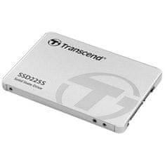 Transcend SSD225S 250GB SSD disk 2.5&#39;&#39; SATA III 6Gb/s, 3D TLC, Aluminium casing, 500MB/s R, 330MB/s W, strieborný