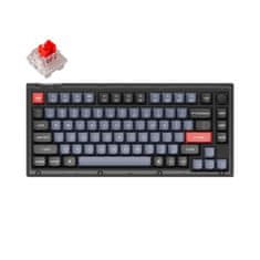 Keychron V1 QMK Mechanická klávesnica, Frosted Black, Keychron K Pro Red, Fully Assembled Knob V1-C1